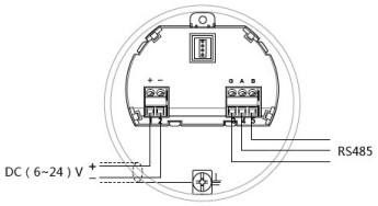 雷达物位计24V RS485/Modbus接线图