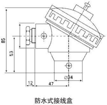 工业用热电偶防水式接线盒图