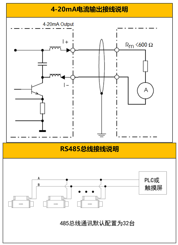 微型热式气体质量流量计接线图