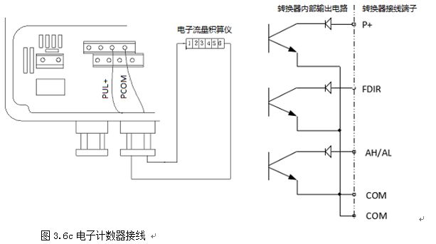 电磁流量计电子计数器接线图