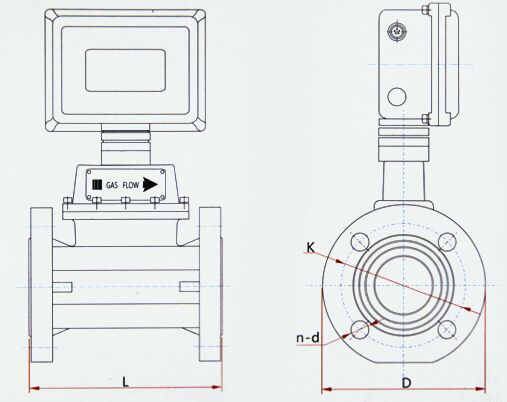 天然气涡轮流量计安装尺寸对照表