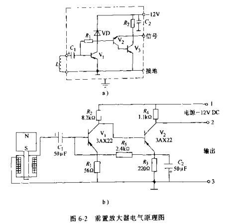 涡轮流量传感器前置放大器电气原理图