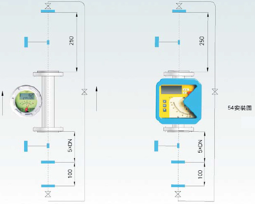 金属管转子流量计安装注意事项图示