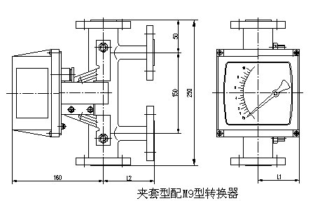 防腐型浮子流量计外形尺寸图