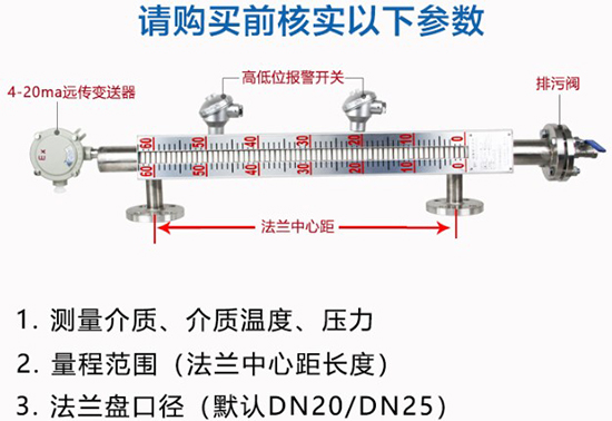 4-20ma磁翻板液位计结构图